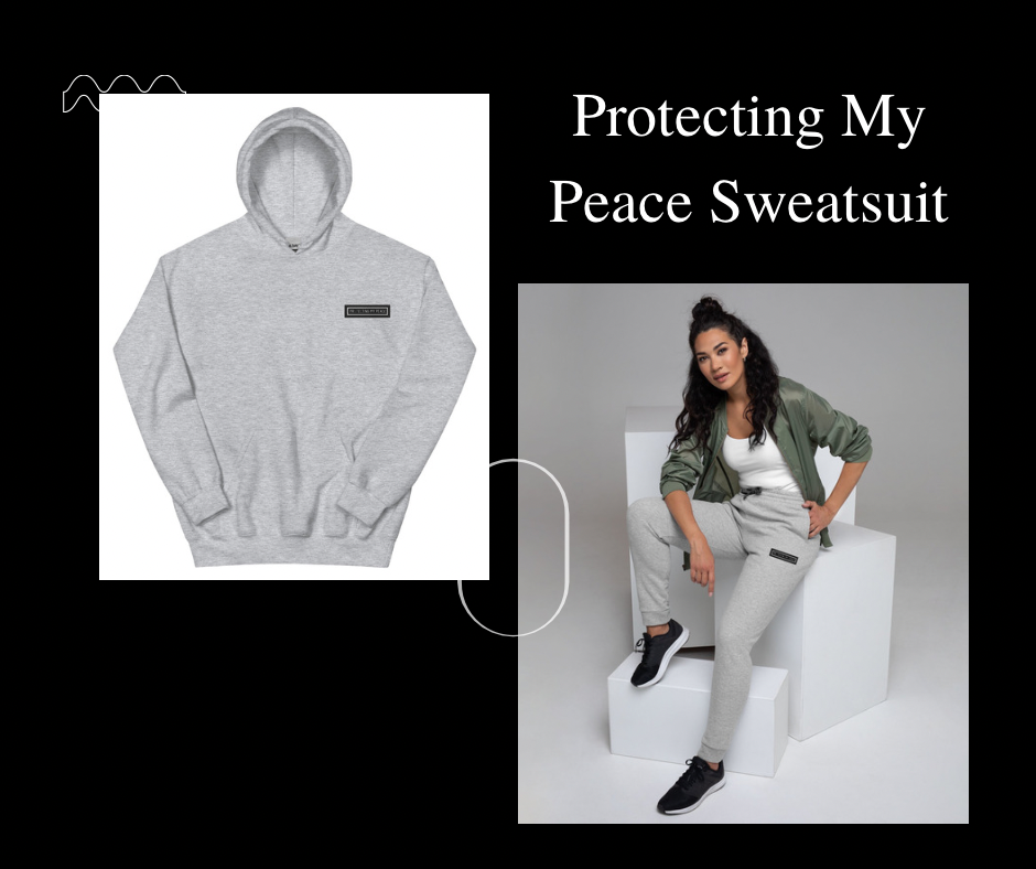 Protecting My Peace Stitched (Grey) Sweatsuit