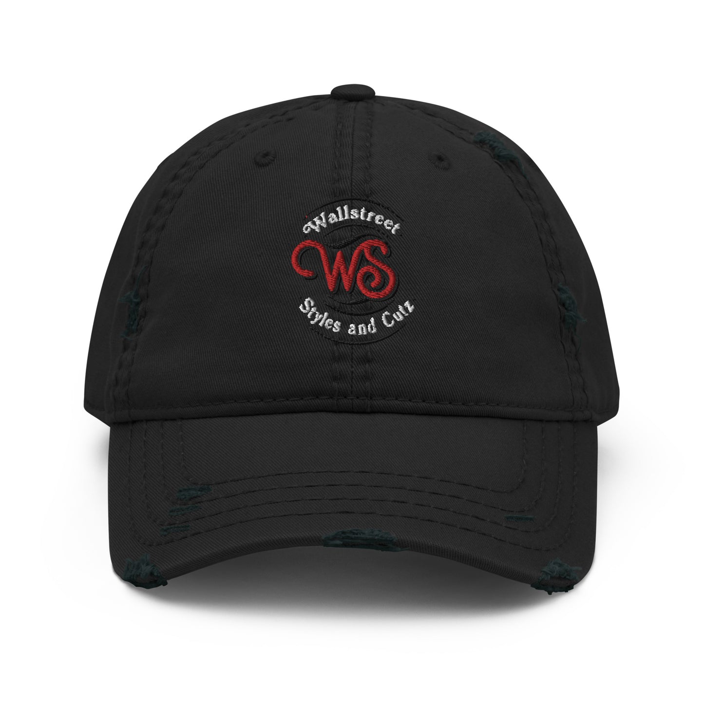 Wall Street Style Distressed Dad Hat